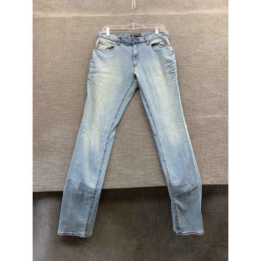 American Rag Cie Skinny Jeans‎ Mens 32x34 Blue Denim Stretch Light Wash Mid Rise